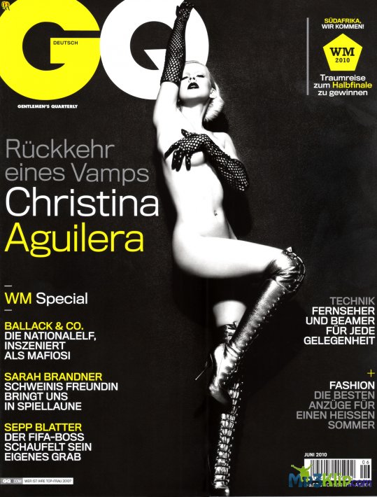 Голая Кристина Агилера (Christina Aguilera) на обложке журнала GQ