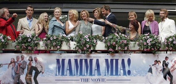 Стокгольмская премьера фильма "Mamma mia"