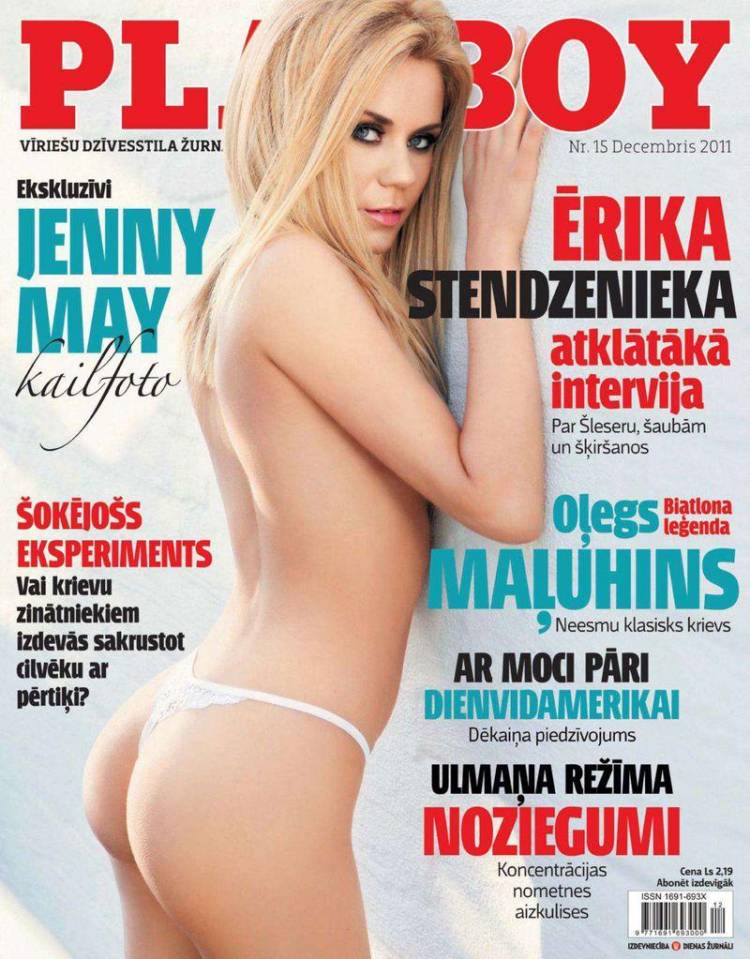 Голая Jenny May - Playboy December 2011  Latvia