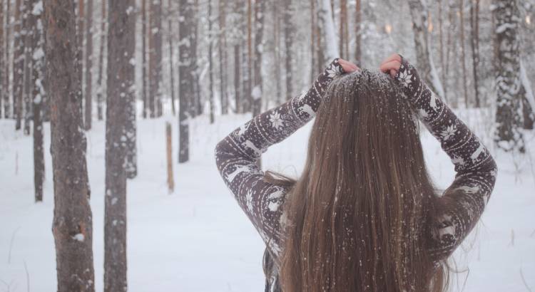 девушка, зима, снег, деревья   - Красивые девушки