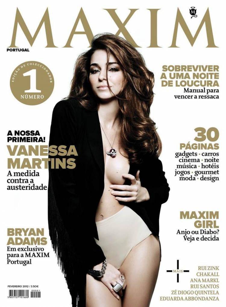 Обнаженная Vanessa Martins - Maxim February 2012  Portugal