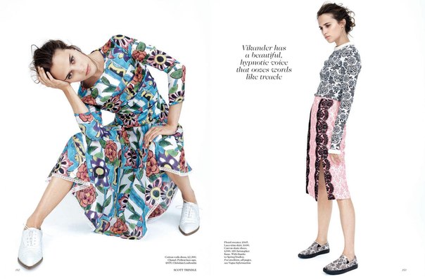 Алисия Викандер в февральском номере Vogue UK