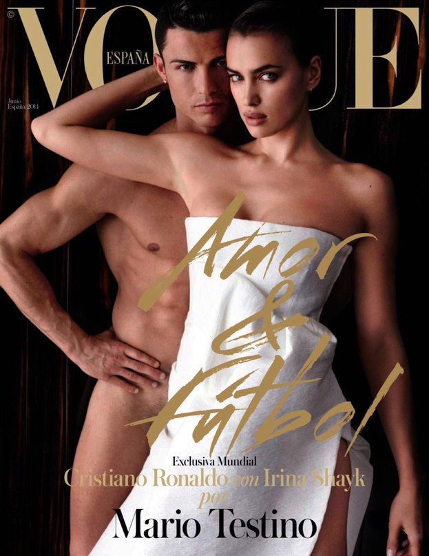 Ирина Шейк и Криштиану Роналду в журнале Vogue Испания