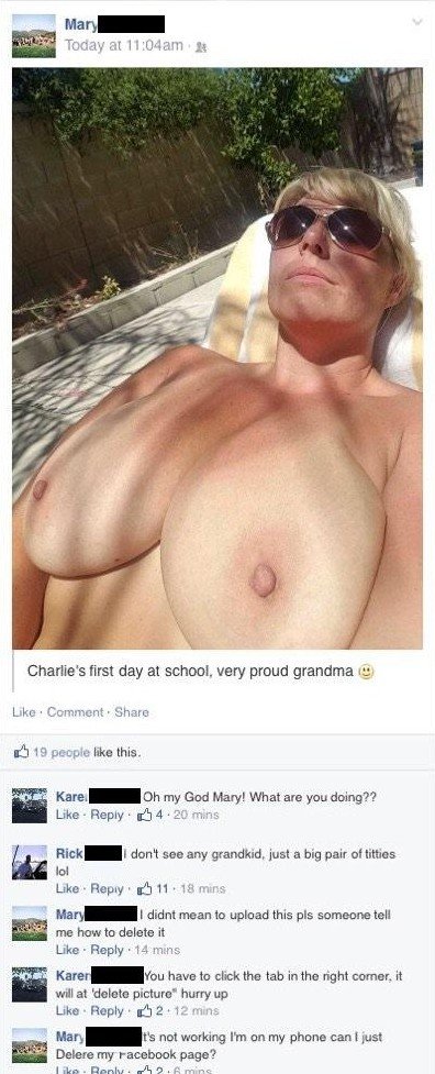 Фото: Помогите гордой бабушке выпилиться с фейсбука.