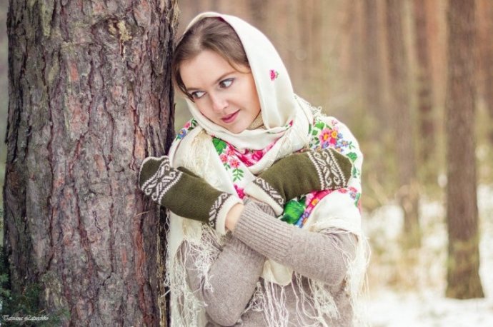 Поистине российская очаровательная женщина на фото